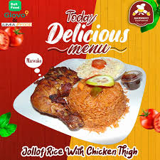 SPICY GRILLED CHICKEN WINGS WITH JOLLOF RICE